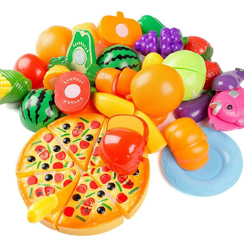 

Комплект для ролевых игр, пластиковая игрушка для еды, игрушка «сделай сам» для торта, фруктов, овощей, ролевых игр, игрушки для детей, образо...