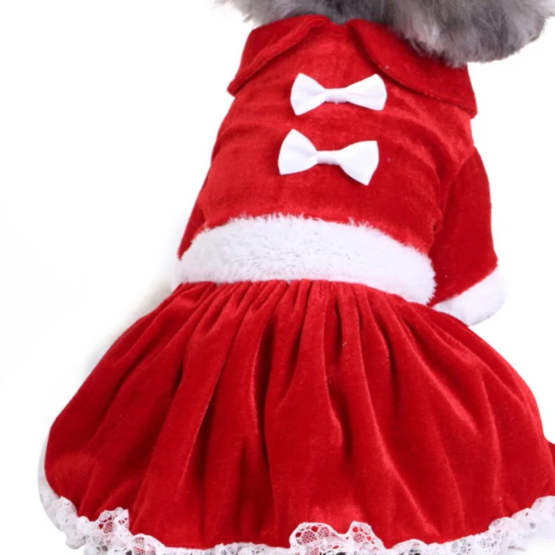 2021 Winter Warm Christmas Dress Lovely Red Bow Puppy Skirt Pet Dog Lace Cotton Xmas Dog Costume yorkie Chihuahua Cat Clothes
2021 Winter Warm Christmas Dress Lovely Red Bow Puppy Skirt Pet Dog Lace Cotton Xmas Dog Costume yorkie Chihuahua Cat Clothes