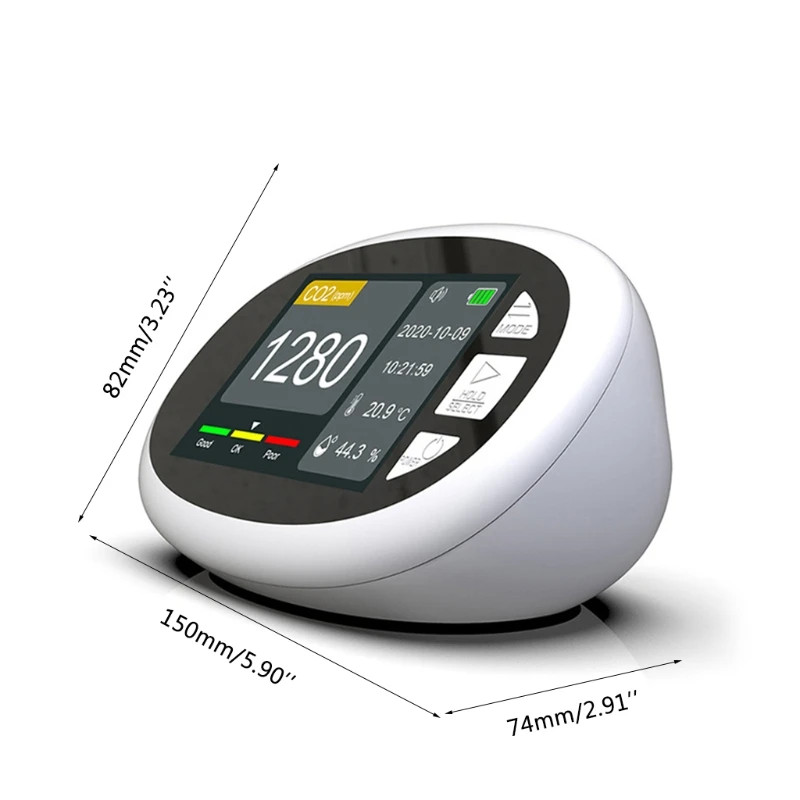Carbon Dioxide Monitor Digital Air Gas Analyzer with Infrared Technology
Carbon Dioxide Monitor Digital Air Gas Analyzer with Infrared Technology