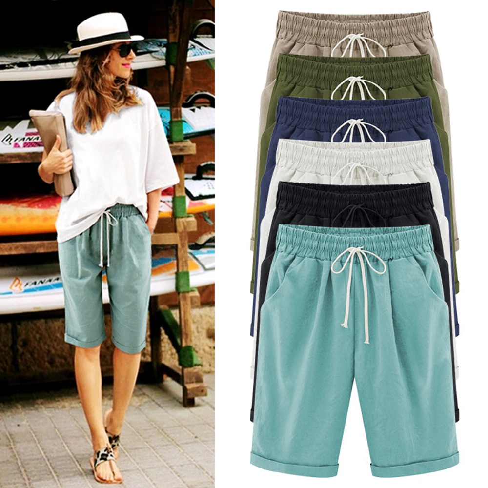 Oversized Women Summer Cotton linen Shorts Casual Ladies Drawstring Elastic Loose Short Trousers Plus Size S-8XL WDC2019
Oversized Women Summer Cotton linen Shorts Casual Ladies Drawstring Elastic Loose Short Trousers Plus Size S-8XL WDC2019