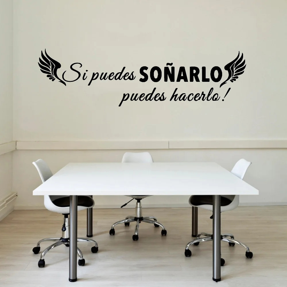 Spanish Quotes Wall Decals If You Can Dream It You Can Do It Motivational Sentences Vinyl Living Room Home Decor Stickers Y523
Spanish Quotes Wall Decals If You Can Dream It You Can Do It Motivational Sentences Vinyl Living Room Home Decor Stickers Y523