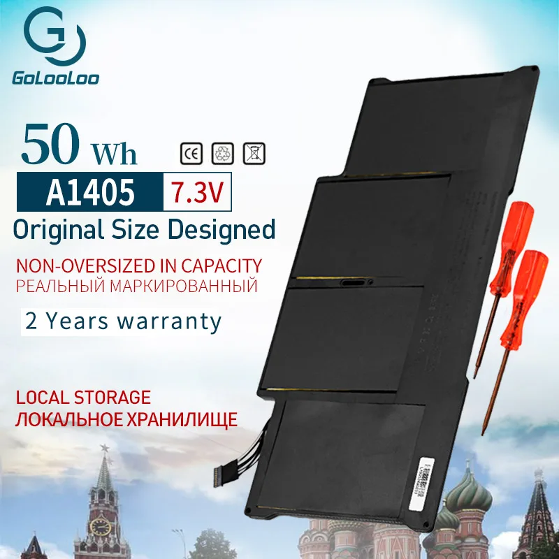 Новый аккумулятор Golooloo для ноутбука Apple MacBook Air, 13 дюймов, A1466, 2012 год, A1369, 2011, 2012, 2013, 2014, замена для производства A1405, A1496
Новый аккумулятор Golooloo для ноутбука Apple MacBook Air, 13 дюймов, A1466, 2012 год, A1369, 2011, 2012, 2013, 2014, замена для производства A1405, A1496