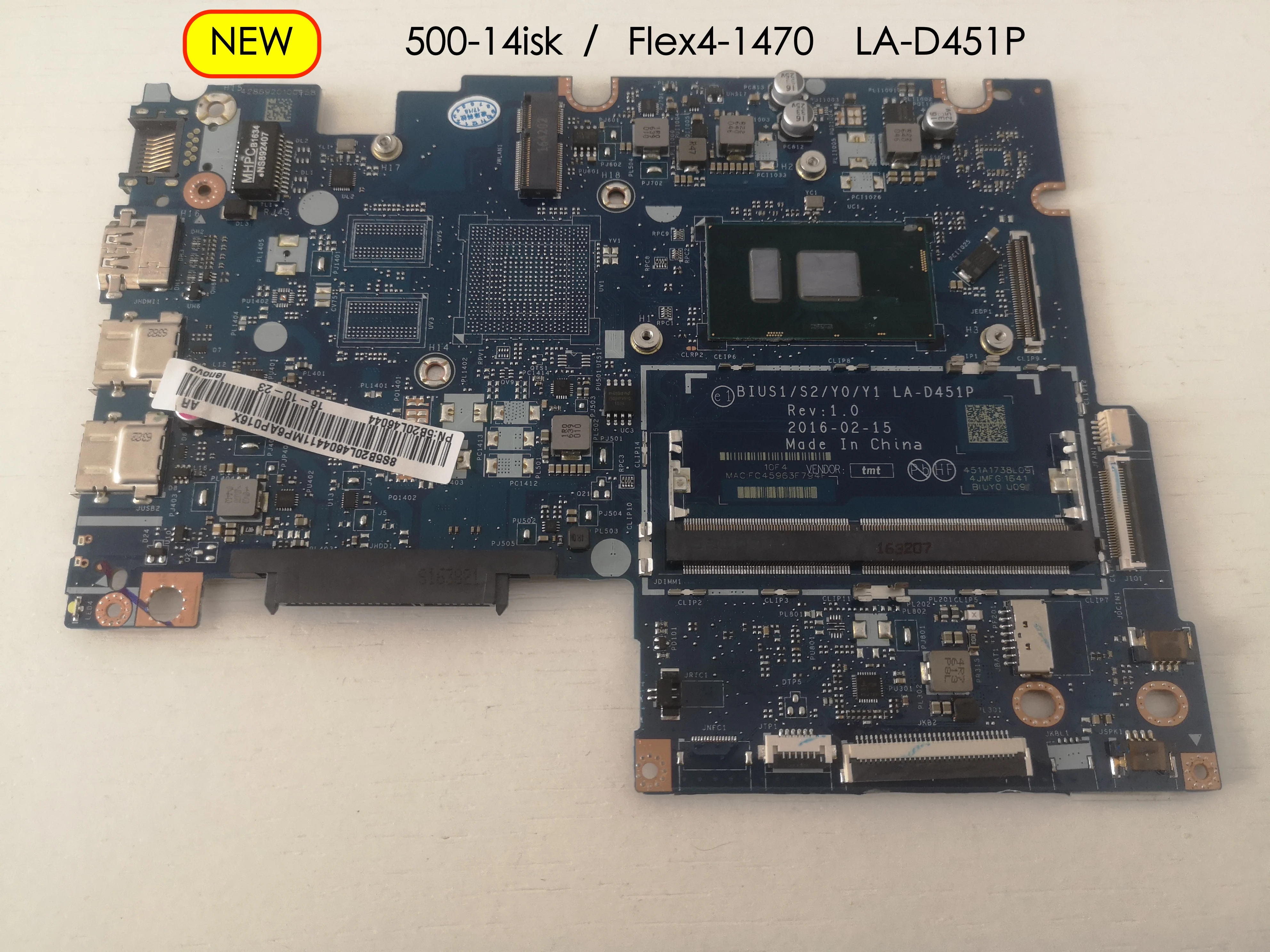 Материнская плата 5B20L45972 для ноутбука Lenovo Flex4-1470 Yoga 510 -14ISK BIUS1/S2/Y0/Y1
Материнская плата 5B20L45972 для ноутбука Lenovo Flex4-1470 Yoga 510 -14ISK BIUS1/S2/Y0/Y1