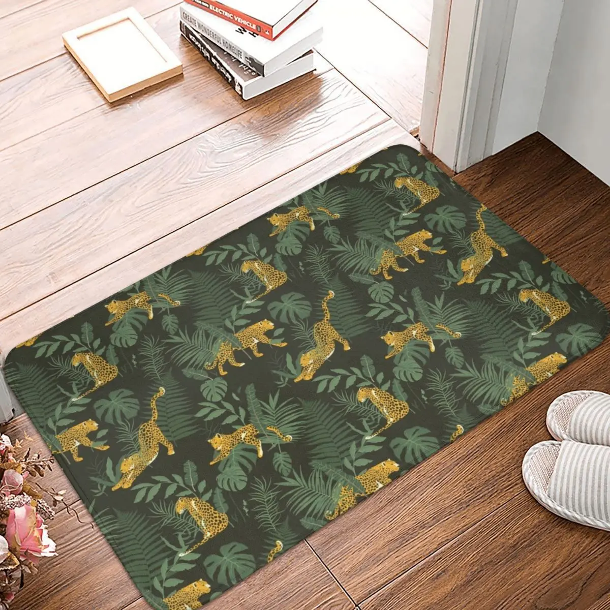 Leopard In The Jungle Pattern Doormat Carpet Mat Rug Polyester PVC Anti-slip Floor Decor Bath Bathroom Kitchen Balcony 40*60
Leopard In The Jungle Pattern Doormat Carpet Mat Rug Polyester PVC Anti-slip Floor Decor Bath Bathroom Kitchen Balcony 40*60