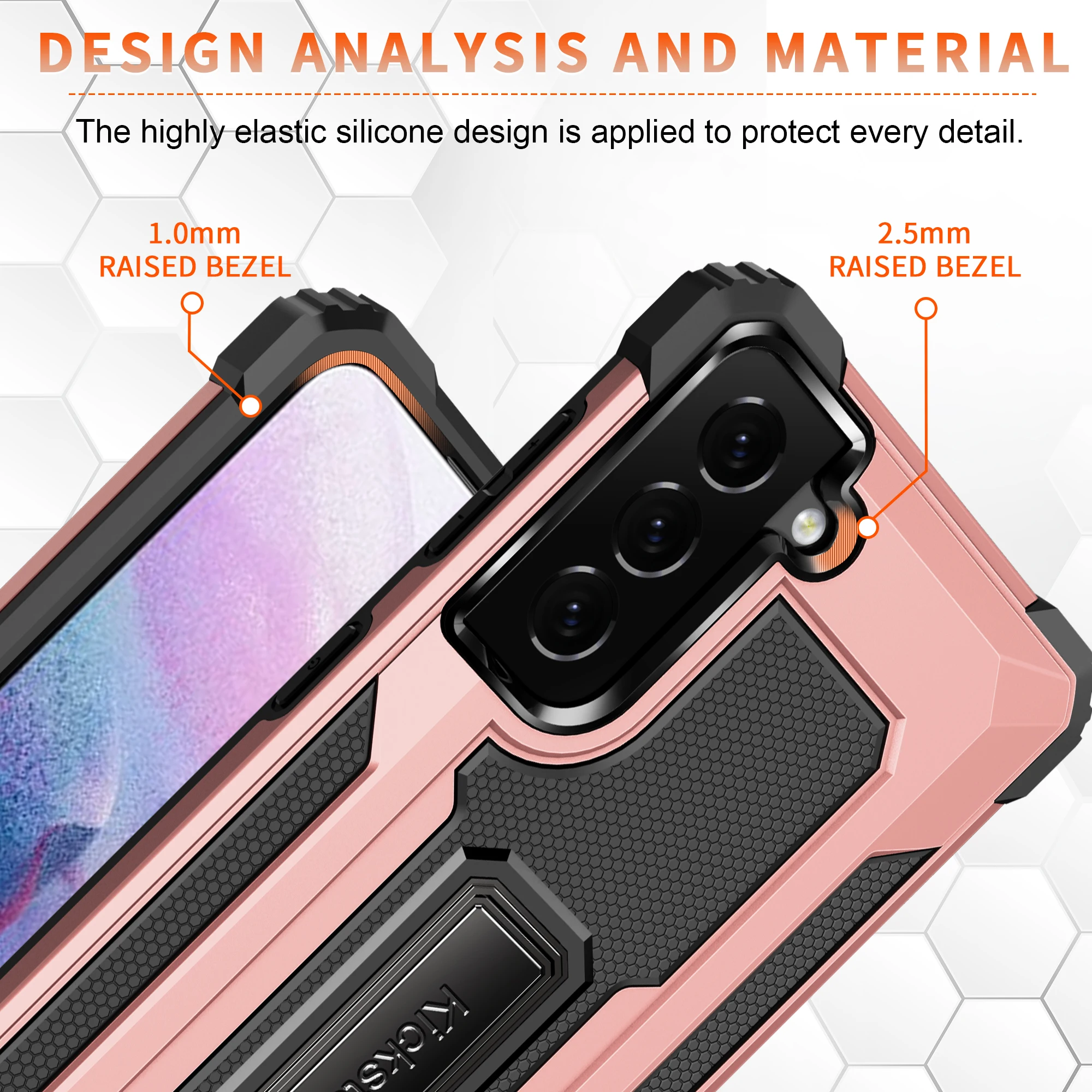 

Rugged Armor Four Corners Phone Case For Samsung Galaxy A91 A71 A51 A31 A21 A11 A21S 4G 5G Shockproof Metal Stand Protector Case