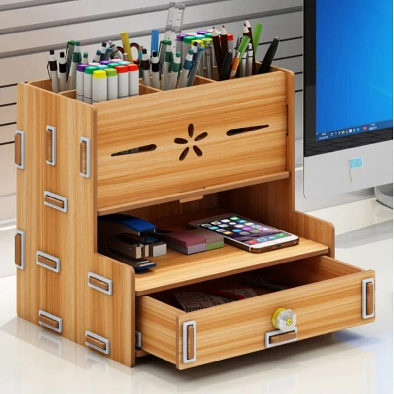 Wooden Desktop Organizer Holder 3 Layers 1 Drawer 5 Compartments Table Organizer Box for Home Office Desk
Wooden Desktop Organizer Holder 3 Layers 1 Drawer 5 Compartments Table Organizer Box for Home Office Desk