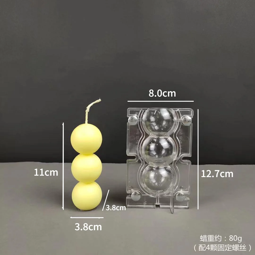 Spherical Candle Mould Diy3 Conjoined Spherical Aromatherapy Candle Mould Candle Making Acrylic Mold
Spherical Candle Mould Diy3 Conjoined Spherical Aromatherapy Candle Mould Candle Making Acrylic Mold