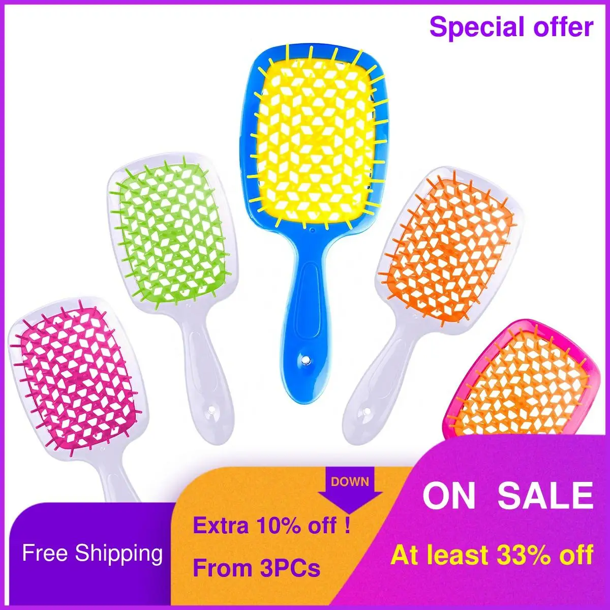 DREWTI Hollow Hair Brushes Scalp Massager Wet Tangled Combs Honeycomb Hairdressing Tools Barber Accessories Hairbrush for Women
DREWTI Hollow Hair Brushes Scalp Massager Wet Tangled Combs Honeycomb Hairdressing Tools Barber Accessories Hairbrush for Women