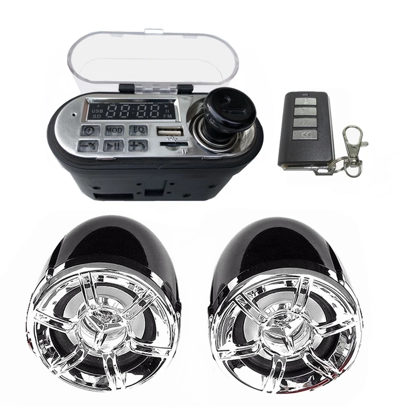 Motorcycle o Sound System Stereo Speaker Waterproof Motorbike Scooter FM Radio Bluetooth USB TF MP3 Music Player Kit
Motorcycle o Sound System Stereo Speaker Waterproof Motorbike Scooter FM Radio Bluetooth USB TF MP3 Music Player Kit