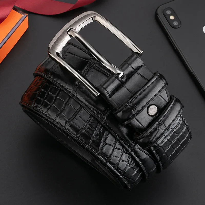New Fashion Men Waist Belts Luxury Crocodile Pattern Belt Men's Belt Aviation Anti-scratch Classic Pin Buckle Male Belts 3.8cm
New Fashion Men Waist Belts Luxury Crocodile Pattern Belt Men's Belt Aviation Anti-scratch Classic Pin Buckle Male Belts 3.8cm