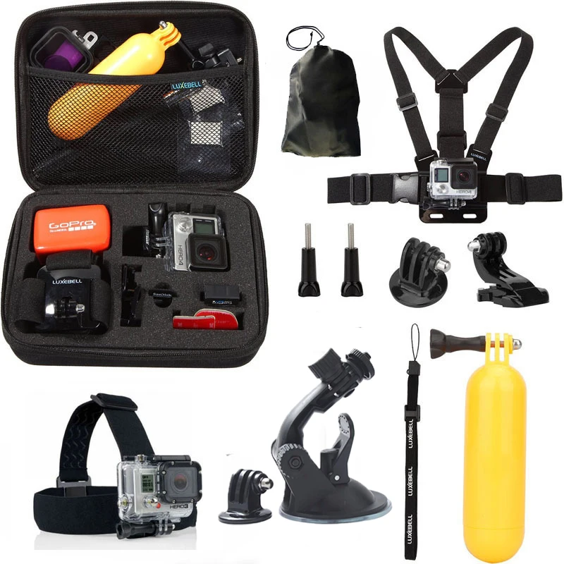 Комплект аксессуаров для камеры Gopro SJcam 10 в 1 комплект Go Pro Hero 9 8 7 6 5 4 3 +/3 SJ9000