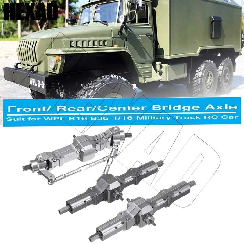 Suitable for WPL 1/16 B16 B36 6WD Upgraded Metal Front, Middle And Rear Axles RC Auto Parts Aluminum Alloy
Suitable for WPL 1/16 B16 B36 6WD Upgraded Metal Front, Middle And Rear Axles RC Auto Parts Aluminum Alloy