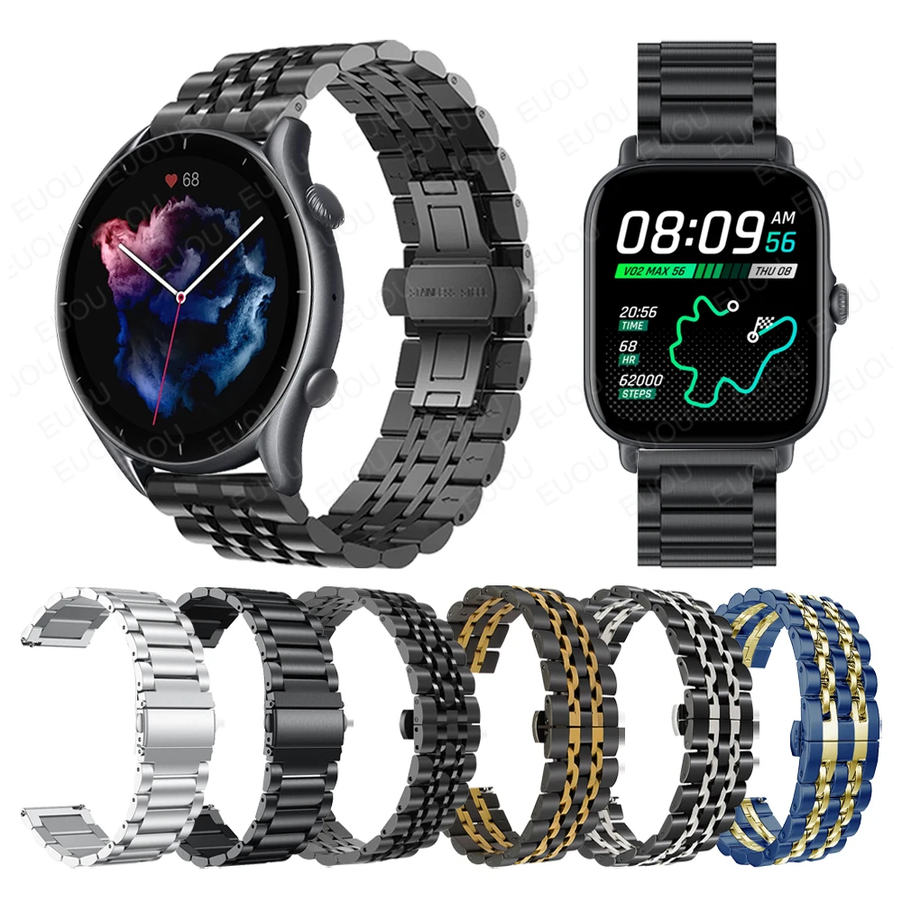 Metal Stainless Steel Strap For Huami Amazfit GTR 3 Pro / GTS 3 Smart Watch Band GTR 2e / Bip S U Watchband Bracelet Accessories
Metal Stainless Steel Strap For Huami Amazfit GTR 3 Pro / GTS 3 Smart Watch Band GTR 2e / Bip S U Watchband Bracelet Accessories