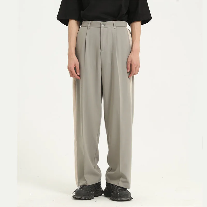 Men Side Splice Casual Loose Straight Pants Male Vintage Streetwear Fashion Suit Trousers Japan Korea Style Pant Zipper Fly Mid
Men Side Splice Casual Loose Straight Pants Male Vintage Streetwear Fashion Suit Trousers Japan Korea Style Pant Zipper Fly Mid