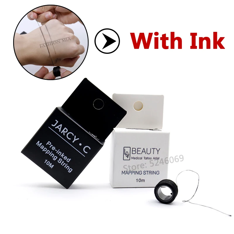 

10m Brow Mapping Strings Microblading Pre-Inked pigment string Marker Thread for Tattoo Permanent Makeup Eyebrow Accessories