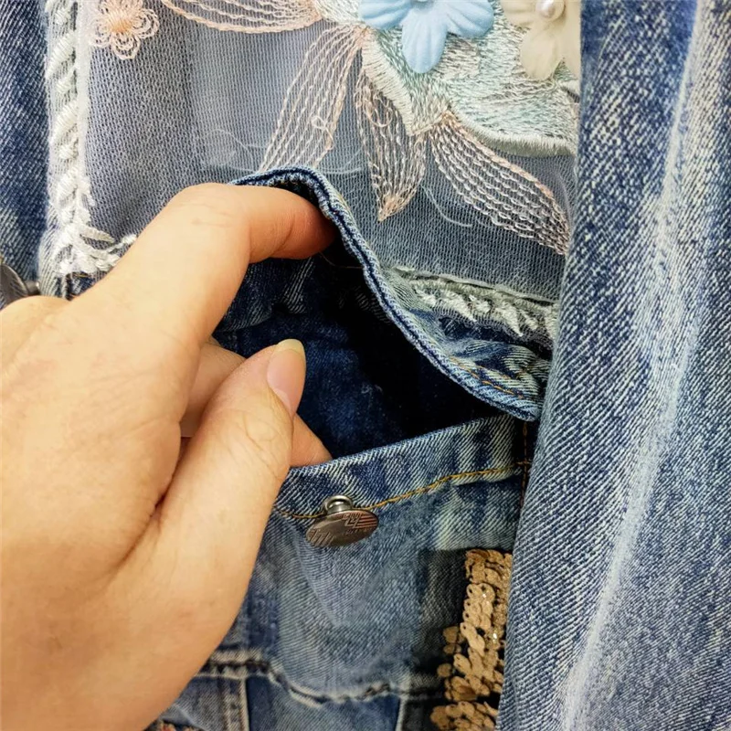 New One-Piece Long Cuff Button Large Flower Stitching Casual Self-Cultivation Retro Personality OVERSIZE Denim Jacket Female
New One-Piece Long Cuff Button Large Flower Stitching Casual Self-Cultivation Retro Personality OVERSIZE Denim Jacket Female