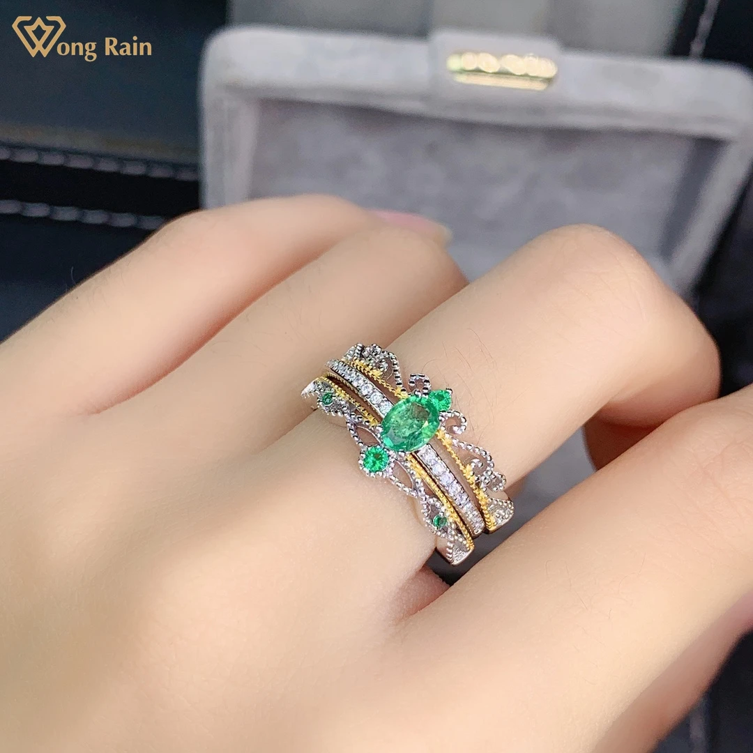 Wong Rain, серебро 925 пробы, 4*5 мм, Овальный натуральный изумруд, драгоценный камень, вечерние, богемные кольца для женщин, ювелирные украшения, ко...
Wong Rain, серебро 925 пробы, 4*5 мм, Овальный натуральный изумруд, драгоценный камень, вечерние, богемные кольца для женщин, ювелирные украшения, ко...