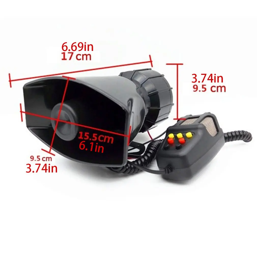 Multipurpose Speakers Loud Car Horn Police Siren Air Horn Megaphone 100W 12V 7 Tone Siren Horn Car Motorcycle ccessories
Multipurpose Speakers Loud Car Horn Police Siren Air Horn Megaphone 100W 12V 7 Tone Siren Horn Car Motorcycle ccessories