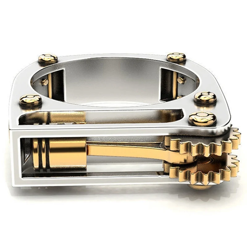 New Creative European And American Popular Geometric Mechanical Two-color Ring Men And Women Personality Ring Jewelry
New Creative European And American Popular Geometric Mechanical Two-color Ring Men And Women Personality Ring Jewelry