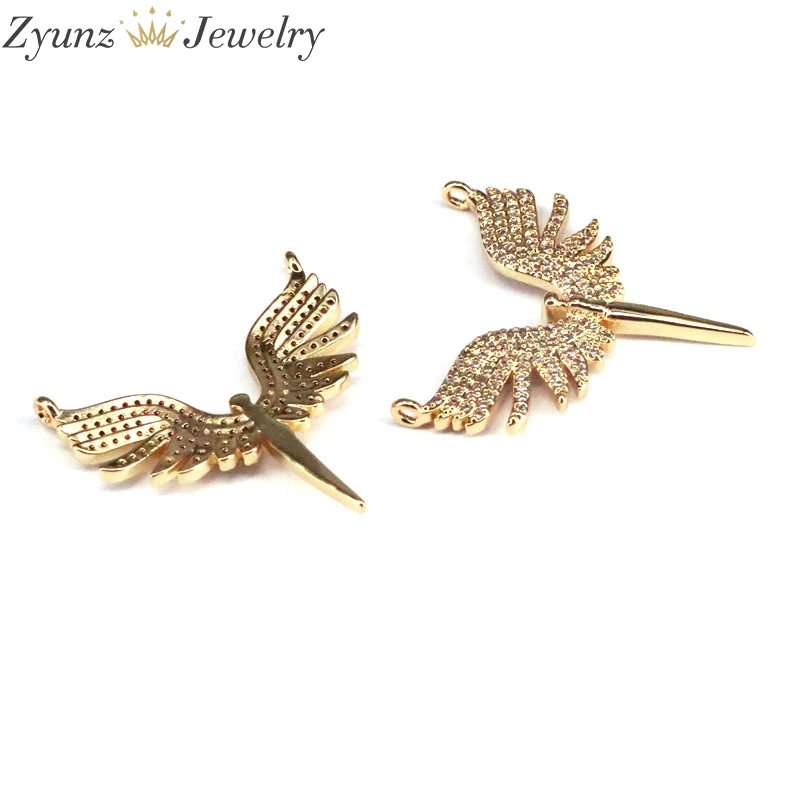 5PCS, CZ Pave Angel Charm, Angel Wings Pendant, Crystal Zirconia Accessoies For Necklace Jewelry Making
5PCS, CZ Pave Angel Charm, Angel Wings Pendant, Crystal Zirconia Accessoies For Necklace Jewelry Making