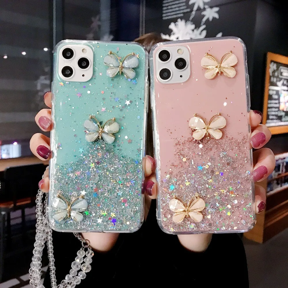 Portable chain butterfly glitter transparent phone case for iPhone X XS XR xsmax 11 11promax 7 8 8plus SE2020 protective case
Portable chain butterfly glitter transparent phone case for iPhone X XS XR xsmax 11 11promax 7 8 8plus SE2020 protective case