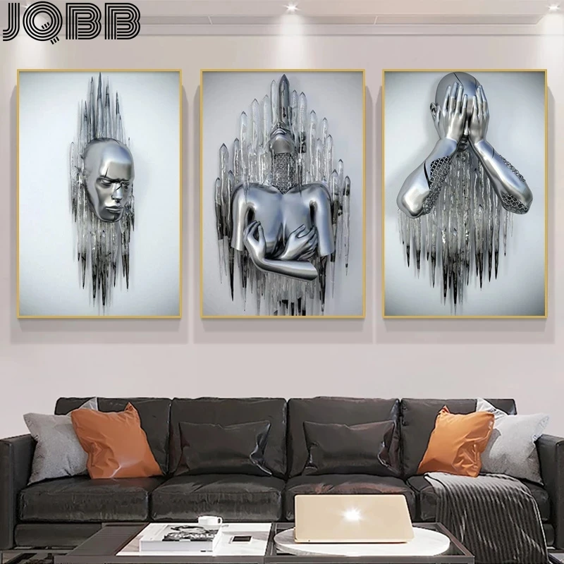Metal Figure Statue Art Canvas Painting Romantic Abstract Posters And Prints Wall Pictures Modern Interior Decoration For Home
Metal Figure Statue Art Canvas Painting Romantic Abstract Posters And Prints Wall Pictures Modern Interior Decoration For Home