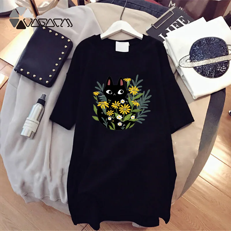 Harajuku Mini Dress Plus Size Summer Kawaii Cat Flower Print Party Dresses Short Sleeve Casual Loose Streetwear Woman Clothes
Harajuku Mini Dress Plus Size Summer Kawaii Cat Flower Print Party Dresses Short Sleeve Casual Loose Streetwear Woman Clothes