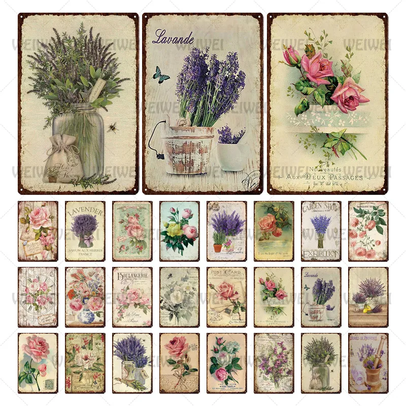 Lavender Rose Metal Sign Vintage Plate Flower And Plant Potted Tin Poster For House Garden Flower Shop Club Decoration
Lavender Rose Metal Sign Vintage Plate Flower And Plant Potted Tin Poster For House Garden Flower Shop Club Decoration
