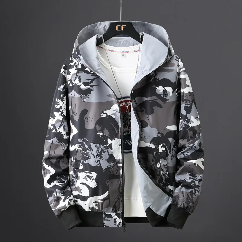 Spring And Autumn Men's Sports And Leisure Hooded Tops Double-sided Camouflage Jacket Men's Thin Slim Windbreaker Jacket
Spring And Autumn Men's Sports And Leisure Hooded Tops Double-sided Camouflage Jacket Men's Thin Slim Windbreaker Jacket