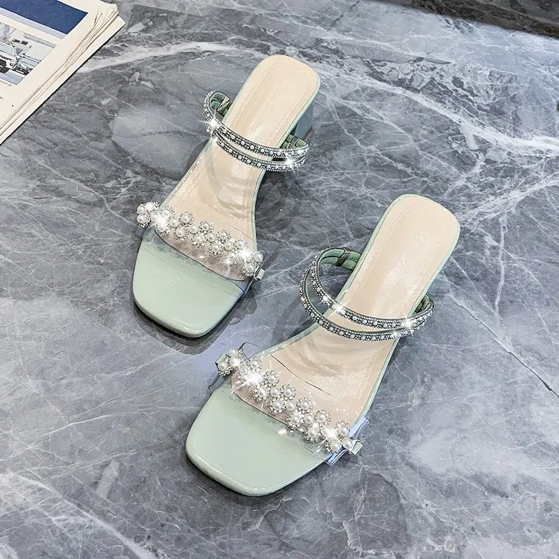 Pearl Flat Women's Slippers Transparent Fashion Sandals Casual Shoes High Heels Indoor Outdoor Square Heel Women's Sandals
Pearl Flat Women's Slippers Transparent Fashion Sandals Casual Shoes High Heels Indoor Outdoor Square Heel Women's Sandals