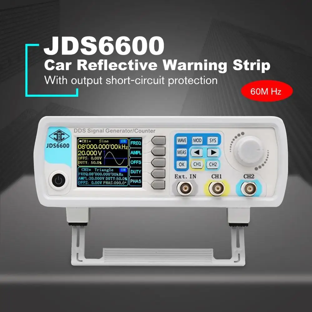 JDS6600 60 МГц цифровое управление DDS двухканальный произвольный сигнал генератор