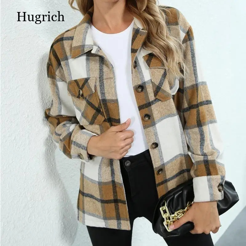 Autumn Winter Street Hipster Fashion Retro Pocket Button Plaid Loose Casual French Woolen Coat Women's Clothing
Autumn Winter Street Hipster Fashion Retro Pocket Button Plaid Loose Casual French Woolen Coat Women's Clothing