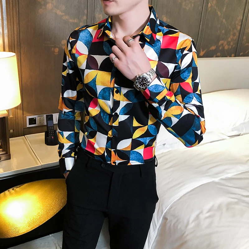 British Style Spring Digital Print Long Sleeve Men Shirt Casual Slim Fit All Match Streetwear Club Tuxedo Dress Blouse Homme 3XL
British Style Spring Digital Print Long Sleeve Men Shirt Casual Slim Fit All Match Streetwear Club Tuxedo Dress Blouse Homme 3XL