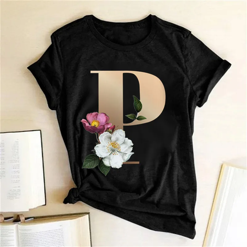 Custom Name Flower Letter P Font Combination Printing Women T-Shirt Cotton Short Sleeve Casual Loose Female Tops Tees Clothes
Custom Name Flower Letter P Font Combination Printing Women T-Shirt Cotton Short Sleeve Casual Loose Female Tops Tees Clothes