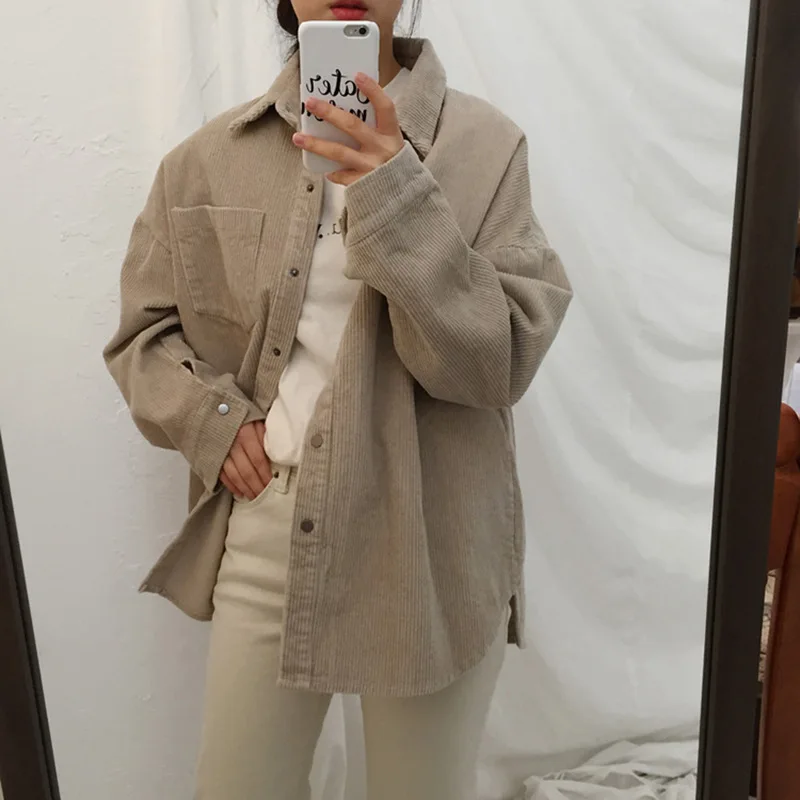 New Harajuku Corduroy Jackets Women Winter Autumn Coats Plus Size Overcoats Female Big Tops Cute Jackets Solid Color Clothing
New Harajuku Corduroy Jackets Women Winter Autumn Coats Plus Size Overcoats Female Big Tops Cute Jackets Solid Color Clothing