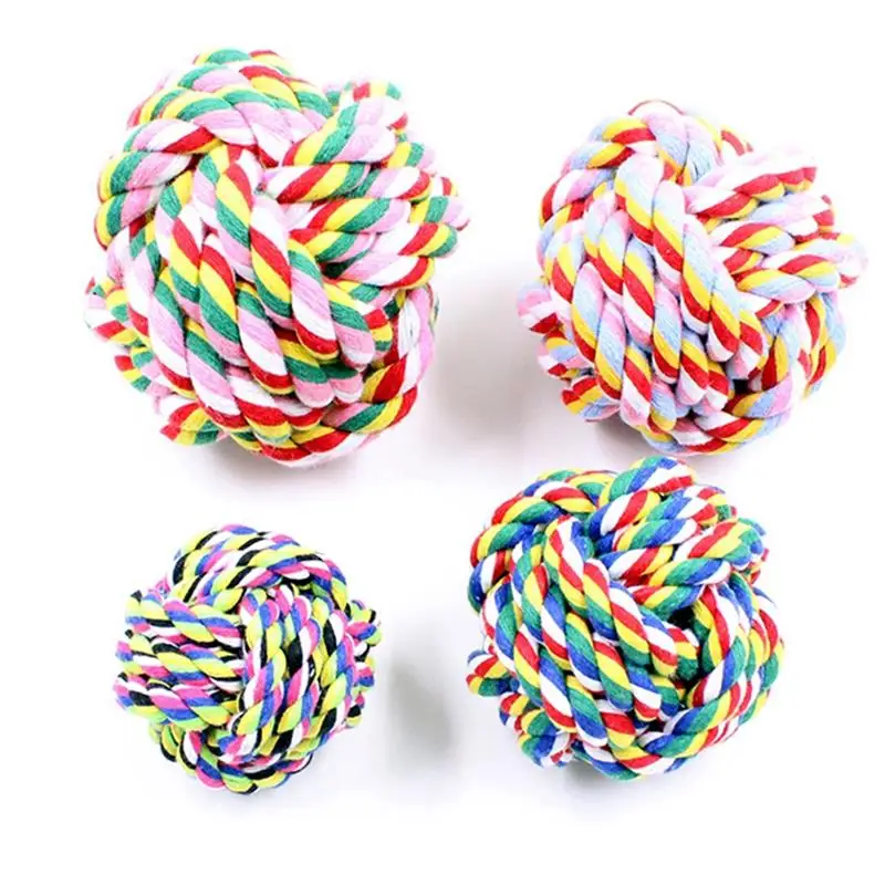 Pet Dog Interactive Toy Ball Creative Handmade Cotton Rope Ball Dogs Molar Toy Colorful Puppy Bite Resistant Cleaning Teeth Toys
Pet Dog Interactive Toy Ball Creative Handmade Cotton Rope Ball Dogs Molar Toy Colorful Puppy Bite Resistant Cleaning Teeth Toys