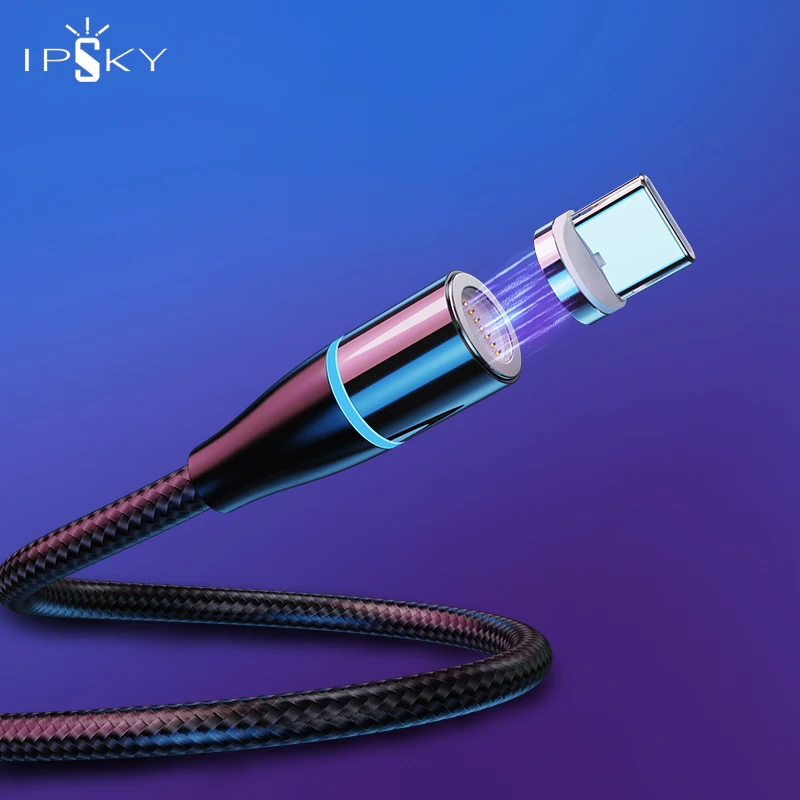 Магнитный usb кабель для зарядки IPSKY Xiaomi Redmi Note7 светодиодные кабели Lightning 7pin