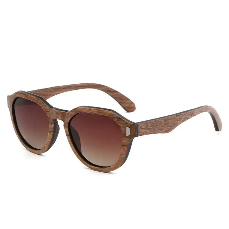 

BerWer 2023 Mens Sunglasses Polarized Ebony Wood Mirror Lens Sun Glasses Women Brand Design Colorful Shades