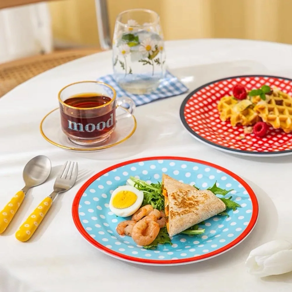 Cake Plate Tableware Dinner Botervloot Wave Dot Lattice Imitation Porcelain Melamine Creative Net Red Korean ins Wind Fruit
Cake Plate Tableware Dinner Botervloot Wave Dot Lattice Imitation Porcelain Melamine Creative Net Red Korean ins Wind Fruit