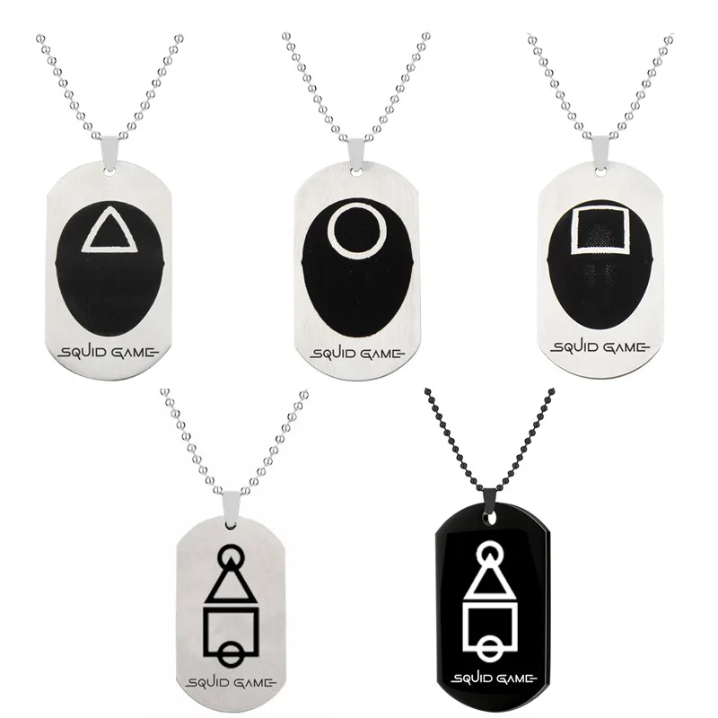 Squid Game Fashion Stainless Steel Tag Pendant Necklaces For Women Men Jewelry Gift Unisex Couple Chain Necklace
Squid Game Fashion Stainless Steel Tag Pendant Necklaces For Women Men Jewelry Gift Unisex Couple Chain Necklace
