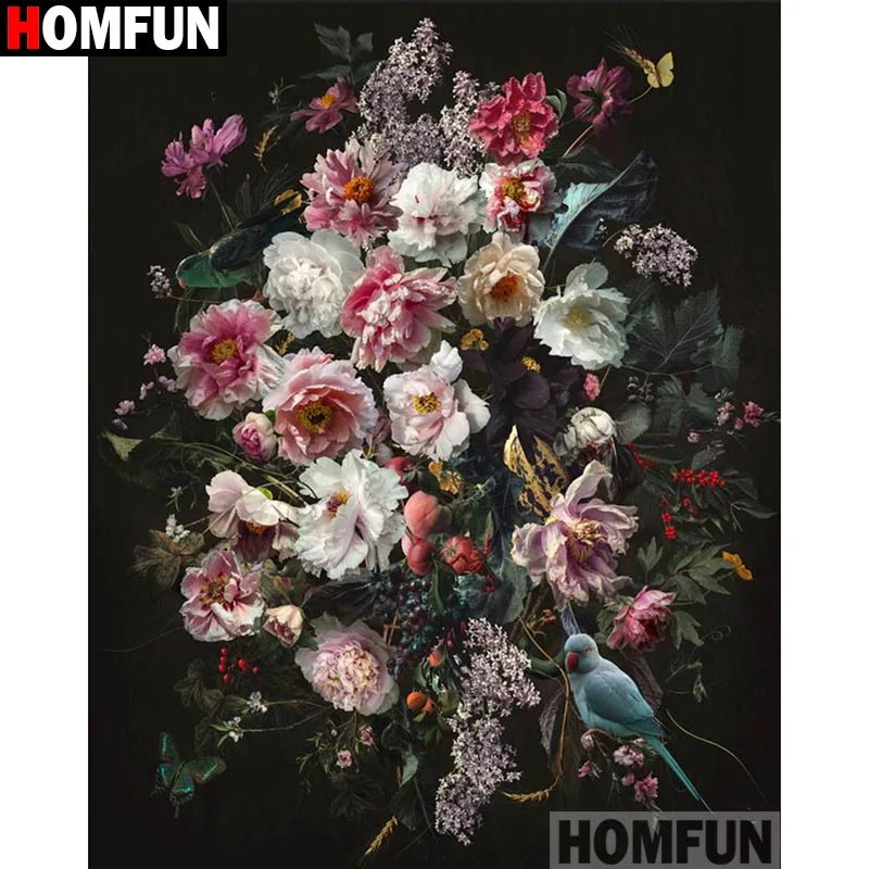 Алмазная живопись HOMFUN A27761 алмазная вышивка Цветочный пейзаж полное покрытие