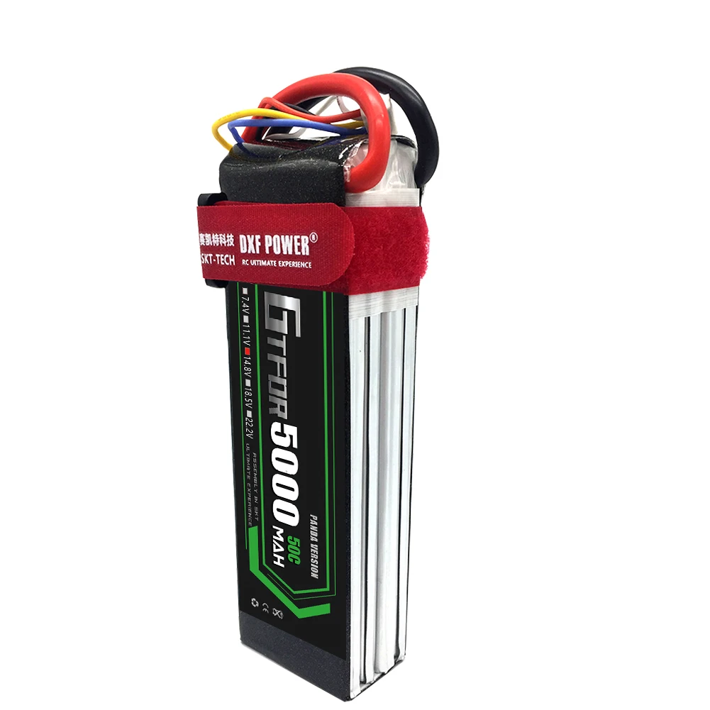 4S 14.8V 5000mAh 50C GTFDR LiPo Battery For Remote Control Toys RC Car Boat Truck Helicopter Airplane Drone Quadcopter
4S 14.8V 5000mAh 50C GTFDR LiPo Battery For Remote Control Toys RC Car Boat Truck Helicopter Airplane Drone Quadcopter