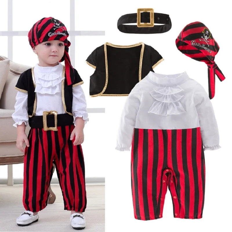 Pirate Captain Cosplay Costume Baby Romper Boys Bodysuits Christmas Fancy Clothes Halloween Costumes Kids Children Jumpsuits
Pirate Captain Cosplay Costume Baby Romper Boys Bodysuits Christmas Fancy Clothes Halloween Costumes Kids Children Jumpsuits