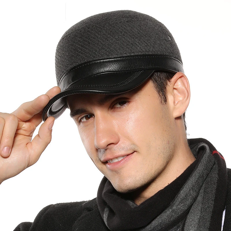 Winter New Men's Baseball Cap Middle-Aged and Elderly Outdoor Ear Protection Warm Hat Striped Hat Knitted Peaked Cap
Winter New Men's Baseball Cap Middle-Aged and Elderly Outdoor Ear Protection Warm Hat Striped Hat Knitted Peaked Cap