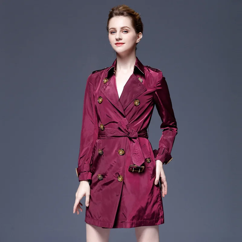European American Fashion Windbreaker Women's 2020 New Spring Autumn Thin Double-Breasted Belt Slim Long Trench Coat A639
European American Fashion Windbreaker Women's 2020 New Spring Autumn Thin Double-Breasted Belt Slim Long Trench Coat A639