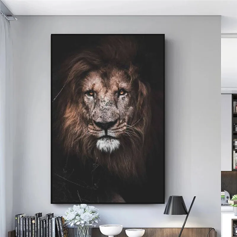 Modern Animal Art Lion Head Canvas Paintings Posters and Prints Wall Art Pictures for Living Room Decor Room Decor Aesthetic
Modern Animal Art Lion Head Canvas Paintings Posters and Prints Wall Art Pictures for Living Room Decor Room Decor Aesthetic