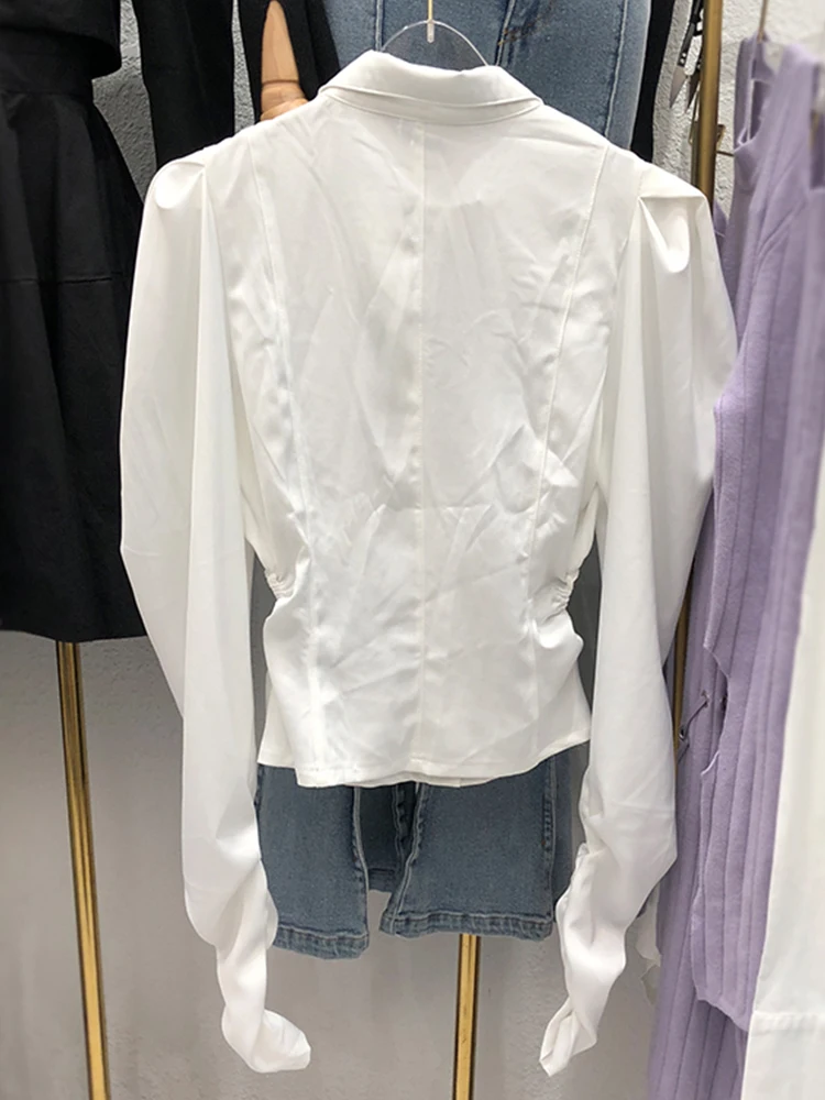 Solid color lapel puff sleeve sexy hollow leaky waist short waist waist shirt ladies autumn new fashion all-match free shipping
Solid color lapel puff sleeve sexy hollow leaky waist short waist waist shirt ladies autumn new fashion all-match free shipping