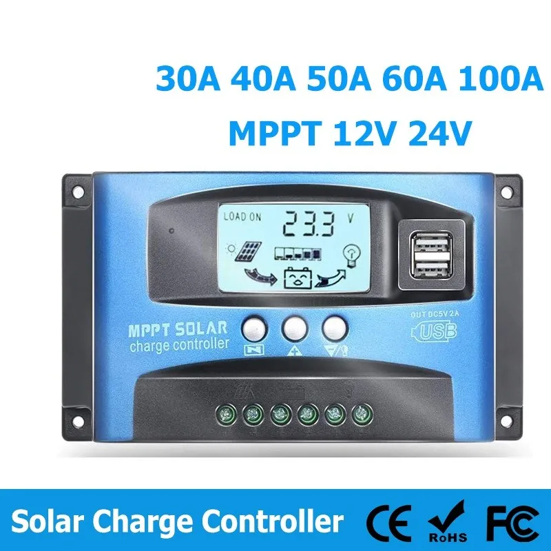 1PC MPPT Solar Controller Panel Regulator Charge Controller 12v/24v Auto Focus Tracking 30A-100A Charger LCD Display
1PC MPPT Solar Controller Panel Regulator Charge Controller 12v/24v Auto Focus Tracking 30A-100A Charger LCD Display