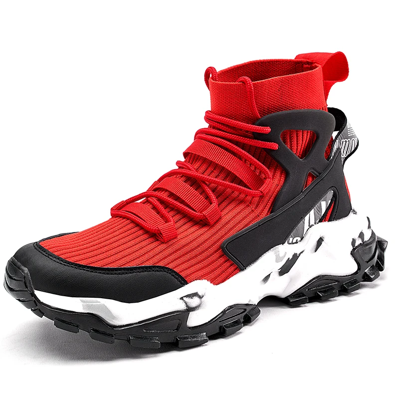 High Top Running Sneakers Men Chunky Socks Shoes Comfortable Popcorn Bottom Sport Trainers Custom Packing for Drop Shipping
High Top Running Sneakers Men Chunky Socks Shoes Comfortable Popcorn Bottom Sport Trainers Custom Packing for Drop Shipping