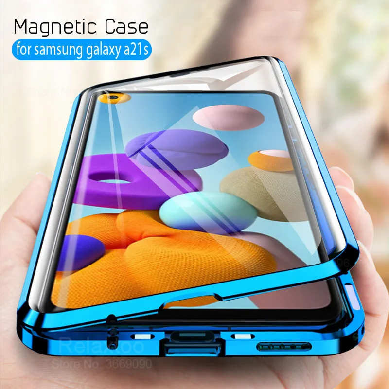 double sided Tempered Glass case For Samsung Galaxy a21s a21 s Case 360 Flip Metal Magnetic cover for Samsung a21 a 21 a cases
double sided Tempered Glass case For Samsung Galaxy a21s a21 s Case 360 Flip Metal Magnetic cover for Samsung a21 a 21 a cases